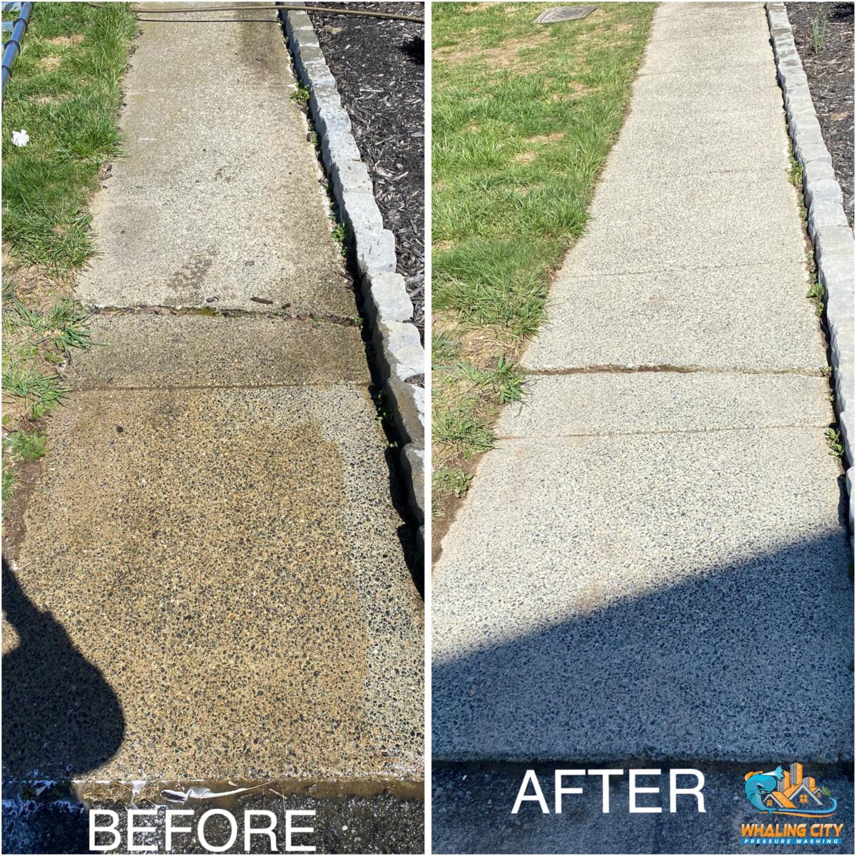 Sidewalk Cleaning Before/After