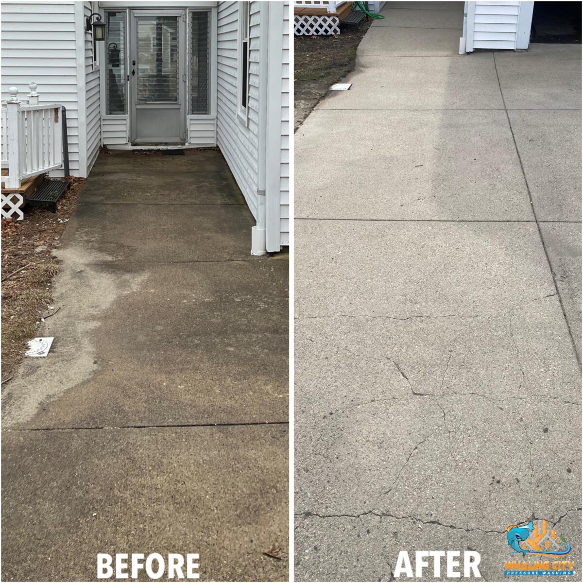 Driveway and Pathway Cleaning Before/After