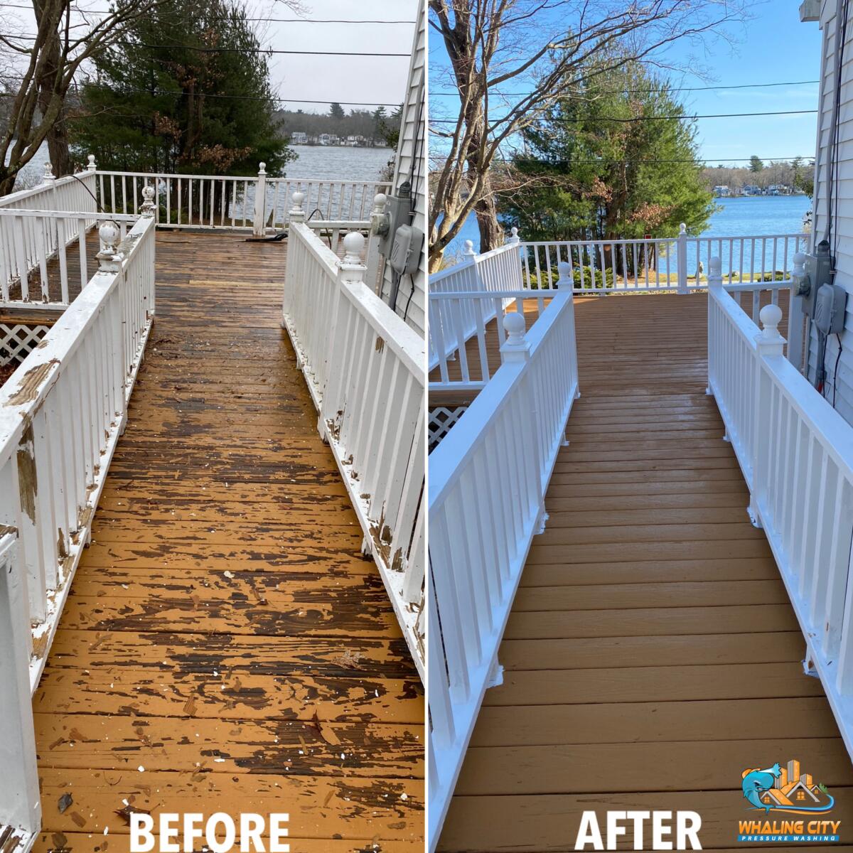 Deck Cleaning & Restoration Before/After